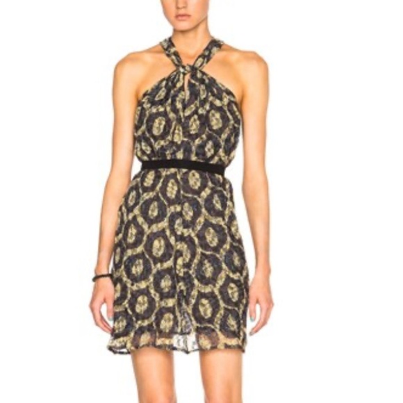 Isabel Marant Tevy Devoré Chiffon Mini Dress Woman’s size 34/small - Picture 1 of 13